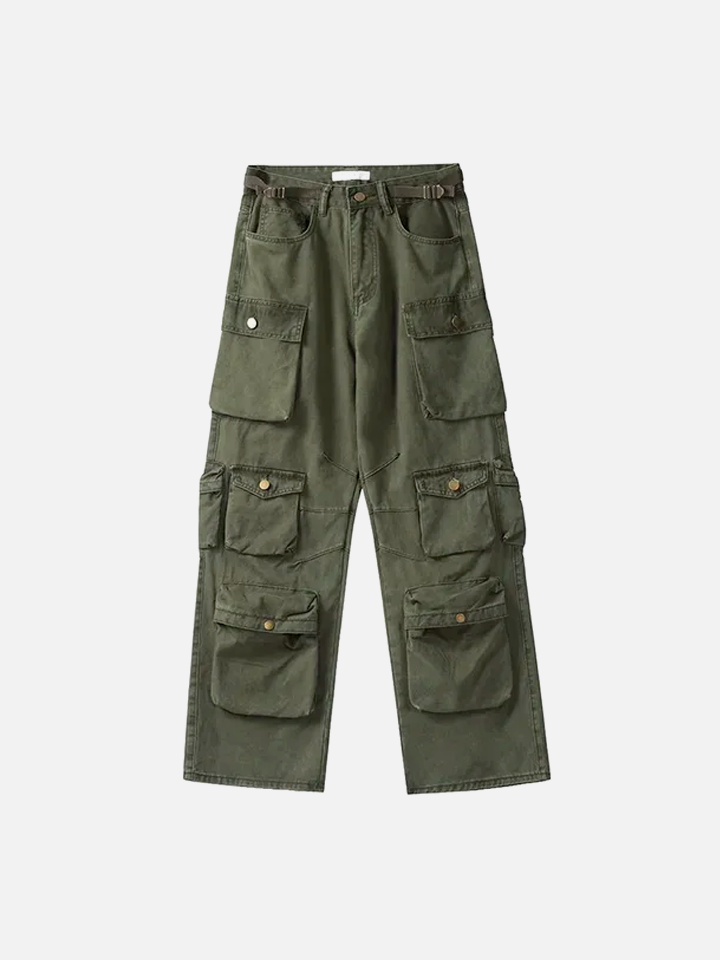 Calça Cargo Feminina 'Low Moss' Streetwear Verde