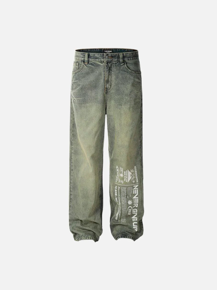 Calça Jeans Masculina Reta 'Never Up'