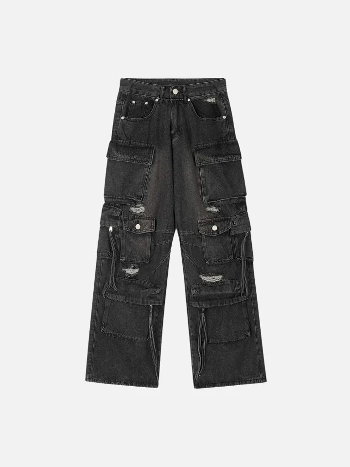 Calça Jeans Baggy Rasgada 'Pockets'