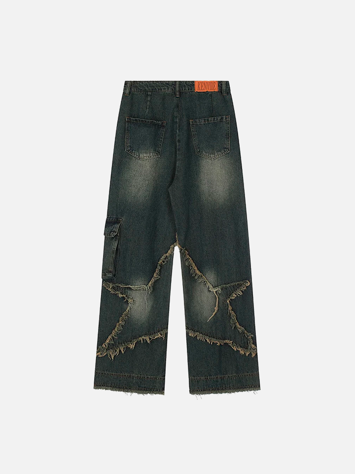 Calça Feminina Baggy Jeans 'Destroyed'