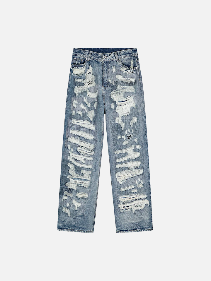 Calça Masculina Baggy Jeans Rasgado 'Vintage'